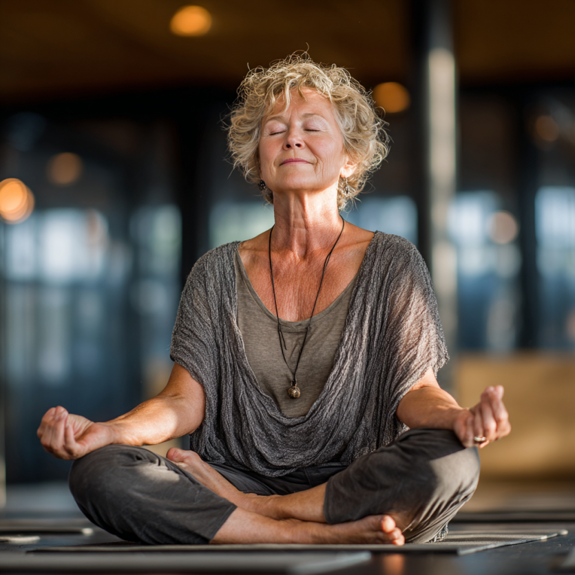 Йога для пожилих людей в групі